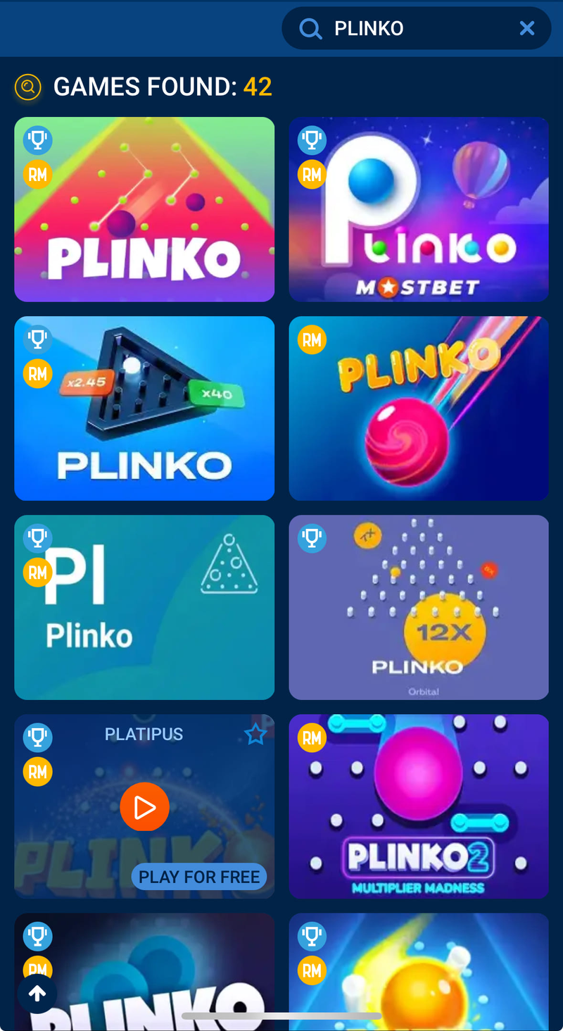 Versiuni diferite ale jocului Plinko în app mobilă de cazino